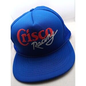 Vintage 80s Crisco Racing Trucker Rope Snapback Hat